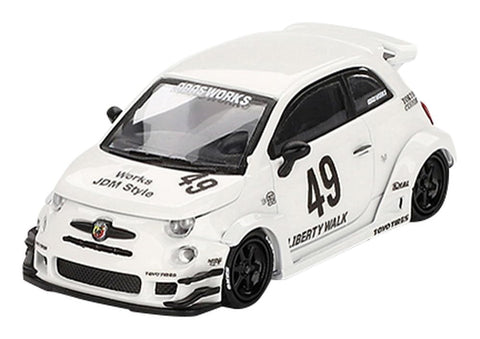 MINI GT 1/64 595 L B-Works x Abas Works Gala White (Left Handle) Finished Product MGT00809