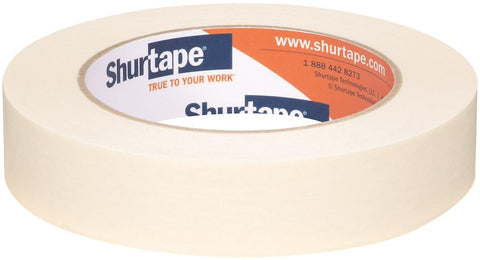 Shurtape CP105 General Purpose Masking Tape, 0.94" x 60 yds, Beige, Made In USA, Removes Easily Without Leaving Sticky Residue, Easy-to-Tear Masking Tape