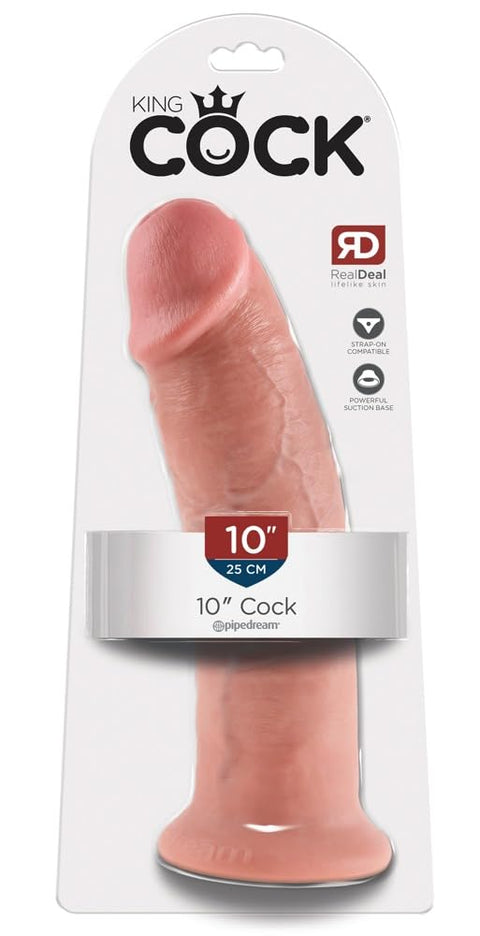 Pipedream King Cock Dildo, Flesh, 10 Inch