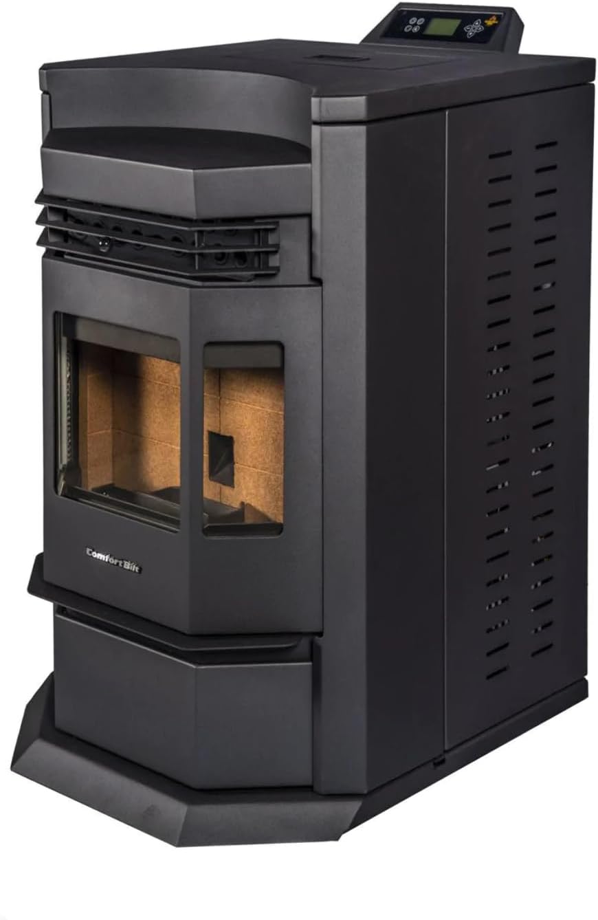 ComfortBilt Pellet Stove Black 2800 Sq Ft 80 Pound Hopper