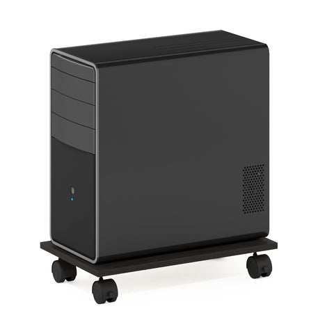 Furinno Econ Home Office Under Desk CPU/Printer Holder with Wheels Espresso