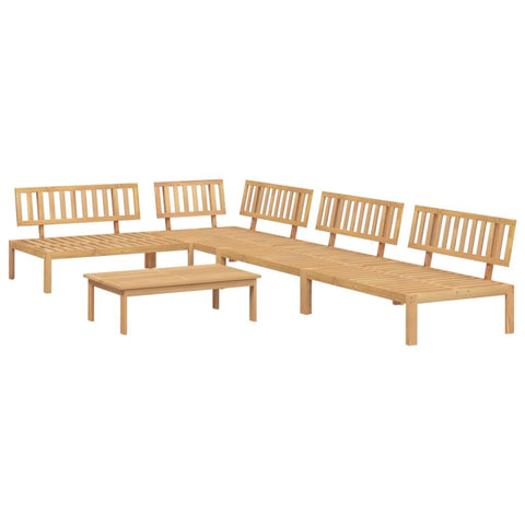 vidaXL 5-Piece Patio Pallet Sofa Set - Solid Acacia Wood - Modular Sectional Sofas with Table for Garden, Deck, Patio