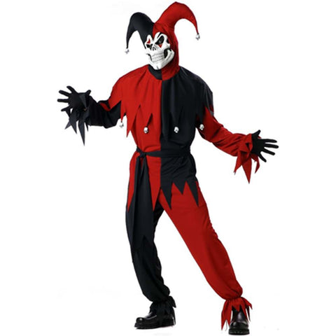 California Costumes Evil Jester Adult Costume,Red,Large
