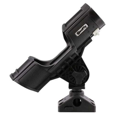 Scotty #400-BK Orca Rod Holder w/ #241L Side Deck Mount,Black, Small