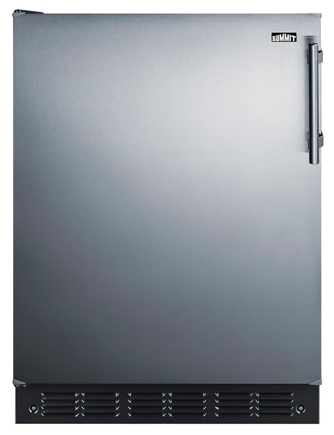 Summit 24" Refrigerator, Commercial All-Refrigerator, 5.1 cu.ft. Capacity, ADA Compliant- FF708BL7SSADALHD (Left Handed Door Swing)