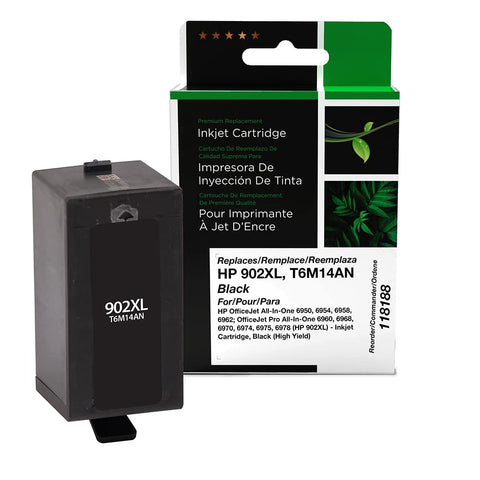 Clover Remanufactured Ink Cartridge Replacement for HP T6M14AN (HP 902XL) | Black | High Yield