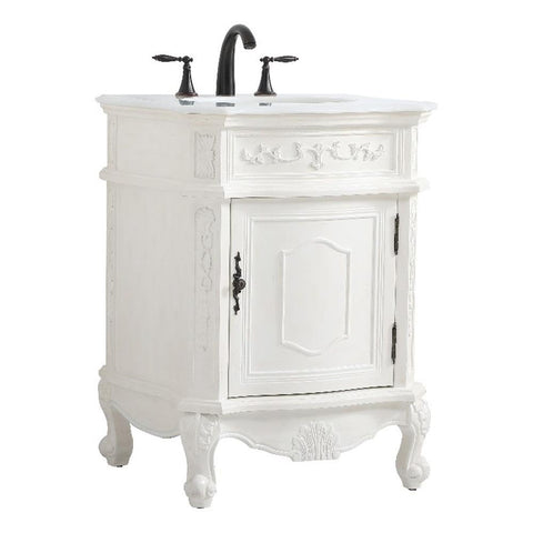 Elegant Kitchen and Bath Berkshire Single Solid Wood Bathroom Vanity in White
