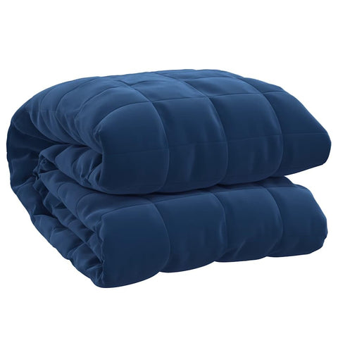 vidaXL Blue Weighted Calming Blanket with Filling and Breathable Fabric - 86.6"x102.4" Sized