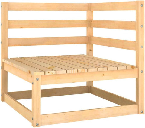 vidaXL Patio Loveseat, Outdoor Patio 2-Seater Sofa with Cushions, Loveseat Sectional Sofa Conversation Set for Garden Balcony Deck, Solid Wood Pine
