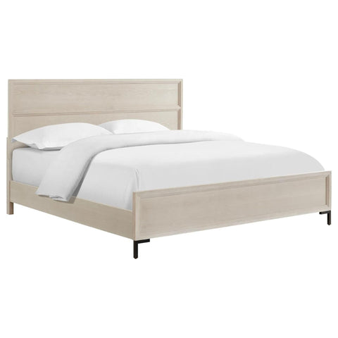 Oakestry Bradley Queen Platform Bed Antique White Solid Wood Classic Farmhouse Bedroom Furniture Sturdy Spacious Stylish Comfortable Timeless Elegant Chic Low Profile Frame Versatile Cozy Bedframe