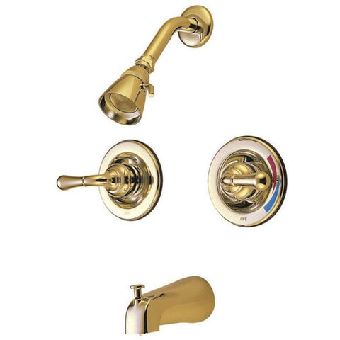 St. Charles Pressure Balanced Volume Control Tub and Shower Faucet Finish: Polished Brass