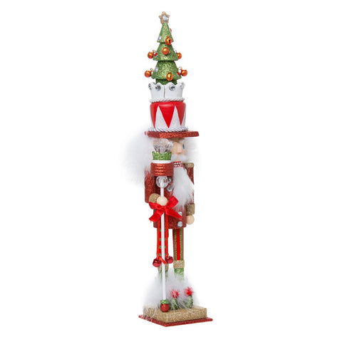 Kurt Adler Hollywood Tree Hat Nutracker, 15-Inch, Red and Green