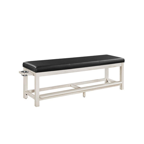RAM Gameroom Antique White Spectator Billiards Storage Bench