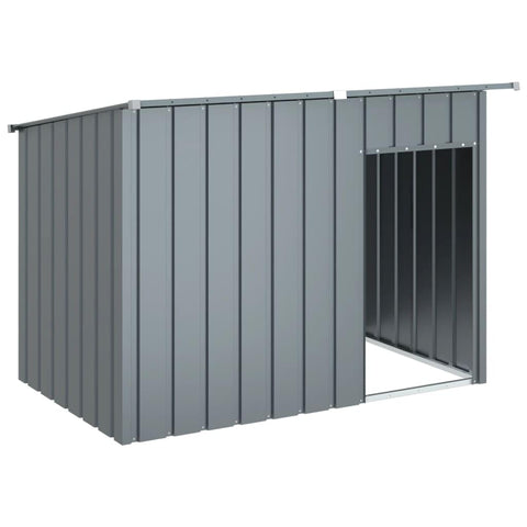 vidaXL Dog House Anthracite Galvanized Steel 60,2 x 35,8 x 43,3 in
