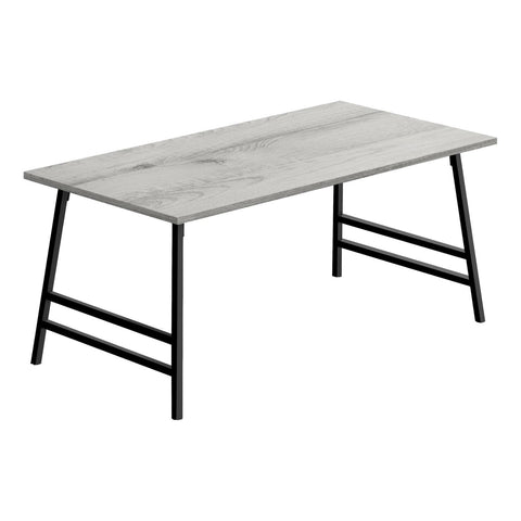 Monarch Specialties 3791 Coffee Table, Accent, Cocktail, Rectangular, Living Room, Metal, Laminate, Grey, Black, Contemporary, Modern Table-40, 40" L x 20" W x 18" H