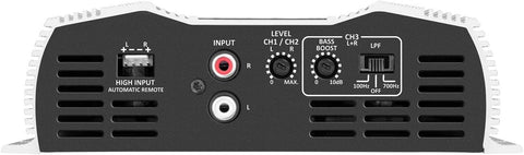 TARAMPS DS800X3.1 DS 800x3 800 Watts RMS 3 Channels 1 Ohm Amplifier Multichannel Class D Full Range, Crossover High/Low Pass Bridgedable, Aluminium, RCA, Car Show Power System