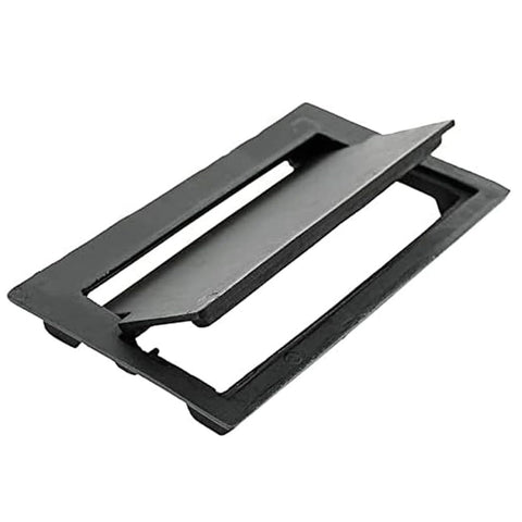 Oakestry Modern Cast Iron Ash Dump Door Heavy-Duty Fireplace Cover with Sleek Black Powder-Coated Finish Durable Design for Clean & Efficient Ash Removal Preventing Debris Spill Balck