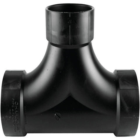Charlotte Pipe Schedule 40 4 in. Hub x 4 in. Dia. Hub ABS Flush Cleanout Tee