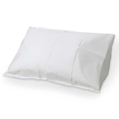 TIDI 919365 Disposable Pillowcases, White, 21” Wide x 30” Long (Pack of 100) ? Single-Use Pillowcases ? Tissue with Poly Back To Help Prevent Leak-Through ? Pebble Embossed ? Medical Supplies