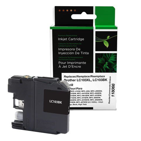 Clover Imaging Replacement High Yield Ink Cartridge Replacement for Brother LC103XL, Black