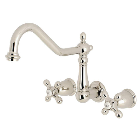 Kingston Brass KS1026AX Heritage Roman Tub Faucet, Polished Nickel, 13 x 7.94 x 6.19
