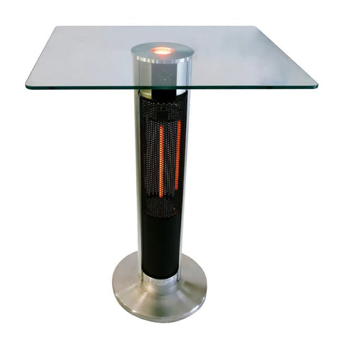ENERG+, Bar Table with Patio Heater and square glass top, Model# HEA-215J67