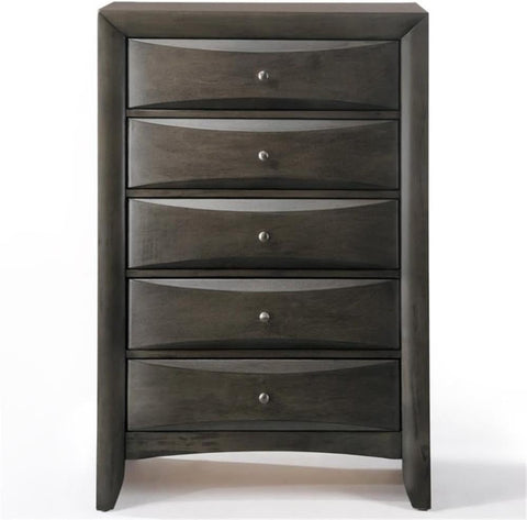 Acme Ireland 5 Drawer Chest in Gray Oak