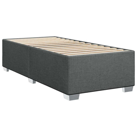 vidaXL Upholstered Bed Frame Without Mattress - Dark Gray Twin XL - 79.9" L x 39.4" W x 18.1" H - Modern Polyester Fabric Bedstead