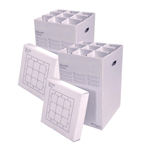 Advanced Organizing Systems - MGR-25-9 (2pkg) Roll File Storage Box - Corrugated 25x17.5x17.5 With 9 Compartments To Manage All Types of Documents up to 24 Inches Long