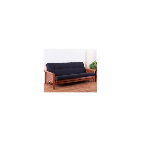 Blazing Needles Renewal 6" Twill Futon Mattress, Full, Black