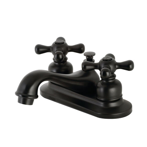 Kingston Brass KB600AX Restoration 4 in. Centerset Bathroom Faucet, Matte Black, 6.63 x 4.5 x 2.88