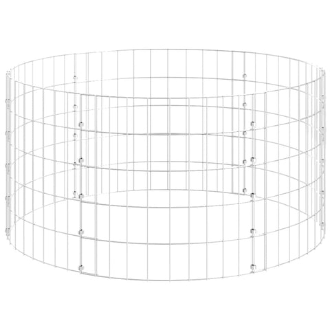 "vidaXL Circular Gabion Pole - Durable Galvanized Steel Garden Border Pole for Stable Construction and Weather-resistant Outdoor Decor"