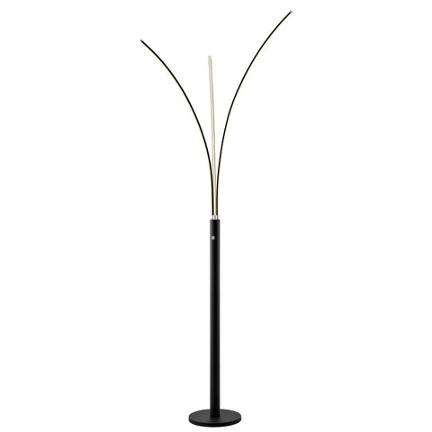 Lite Source Monita 80 3/4" Black Metal LED Modern Arc Floor Lamp