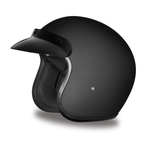 Daytona Helmets Motorcycle Open Face Helmet Cruiser- Dull Black, DOT Approved, XXX-Large