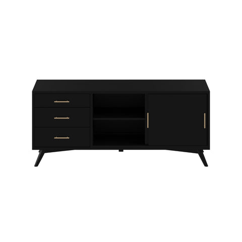 Alpine Furniture Flynn TV Stand, Black