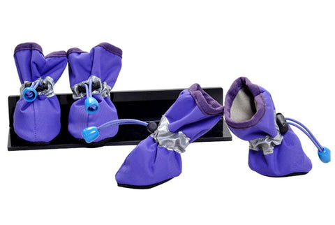 PANDA SUPERSTORE 4 Pcs Cute Candy Color Pet Dog Puppy Shoes Boots Rain Boots Purple, NO.4