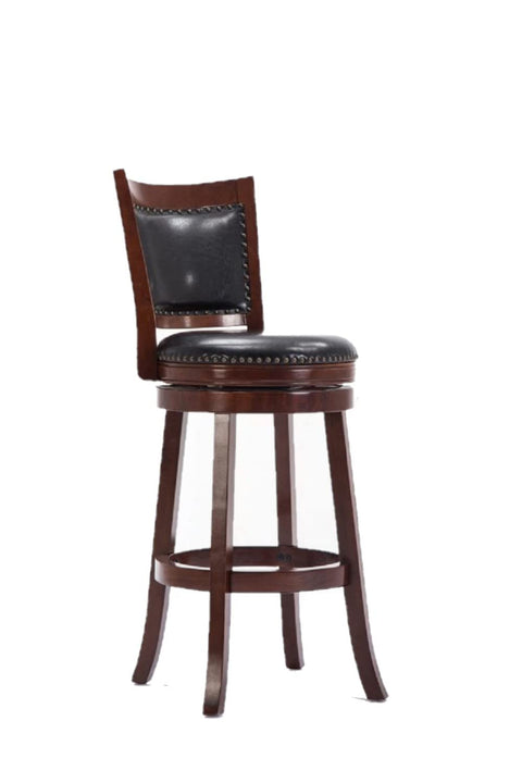 Boraam Bristol Bar Height Swivel Stool, 29-Inch, Cherry