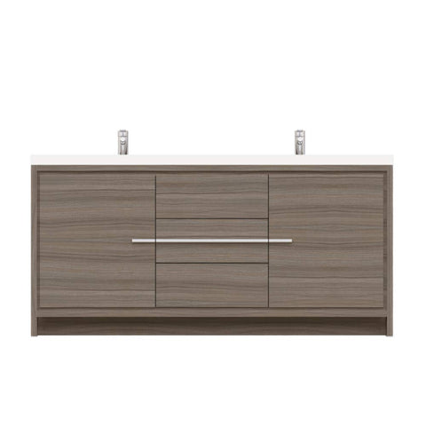 Sortino 72 inch Modern Bathroom Vanity Gray