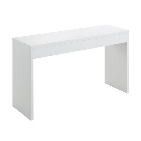 Convenience Concepts Northfield Hall Console Table 48" - Modern, Minimalist Narrow Sofa Display Accent for Contemporary Living Room, Entryway, or Hallway, White