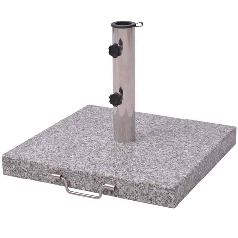 vidaXL Parasol Stand - Portable, Polished Granite, Stainless Steel Frame, Suitable for Outdoor Parasols up to 118" Diameter, Easy Assembly, Includes Adapters for 1.5"/1.89" Poles