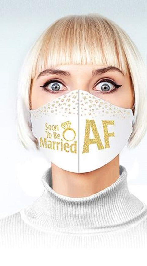 Little Genie Productions LIG76880: Soon to Be Married Af Glitter Mask