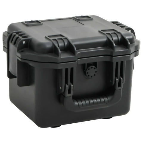vidaXL Portable Flight Case, Hard Case with Handle and Foam, Lockable Tool Box for Transportation Travelling, Black 11.8"x9.6"x7.9" PP