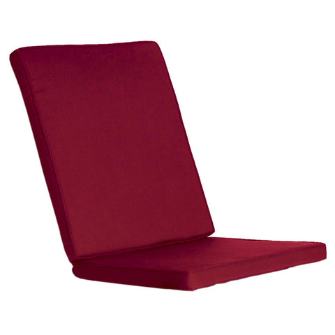 All Things Cedar TC19-2-R 2 Folding Chair Outdoor Cushions | Soft Face Cotton Canvas | Hinged Sections & Tie Downs | 2-in High Density Foam | Removable Zippered Cover & Easy Washing | Red Cushions