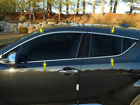 QAA is Compatible with 2018-2023 Toyota C-HR 8 Piece Stainless Window Trim Package, Includes Upper Trim, Window Sills, NO Pillar Posts WP18141