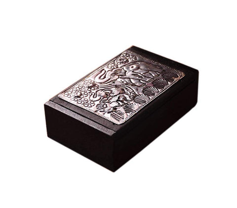 Panda Legends Wooden Toothpick Holder Southeast Asian Style Portable Toothpick Case 11x7x3cm
