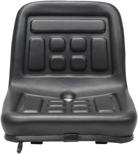 vidaXL Universal Tractor Seat - Black, Steel Frame, PVC Upholstery - Comfort, Adjustable Positioning, Drain Hole, Durable & Easy to Install - Fits Most Tractor Models.