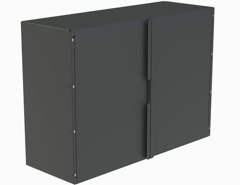 Durham 338-95 Gray Cold Rolled Steel Utility Cabinet, 33-3/4" Width x 23-7/8" Height x 12" Depth, 4 Equal Sections, Grey