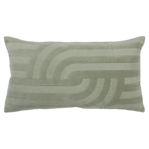 Rizzy Home DSFabricsCES Velvet Throw Pillow, Modern Abstract Design, GREEN, 13 inches, Cotton, PILLOW