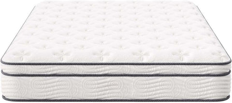 Oakestry 10-Inch Full Mattress Hybrid Innerspring and Memory Foam Bed-in-a-Box with Individually Encased Coils Cooling Gel Foam Pressure Relief, Motion Isolation, Durable Support, Easy Setup