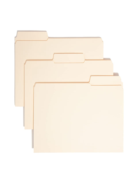 Smead SuperTab File Folder, Oversized Reinforced 1/3-Cut Tab, Guide Height, Letter Size, Manila, 100 Per Box (10395)